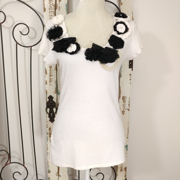 White House Black Market Tops - White House Black market embellished top medium